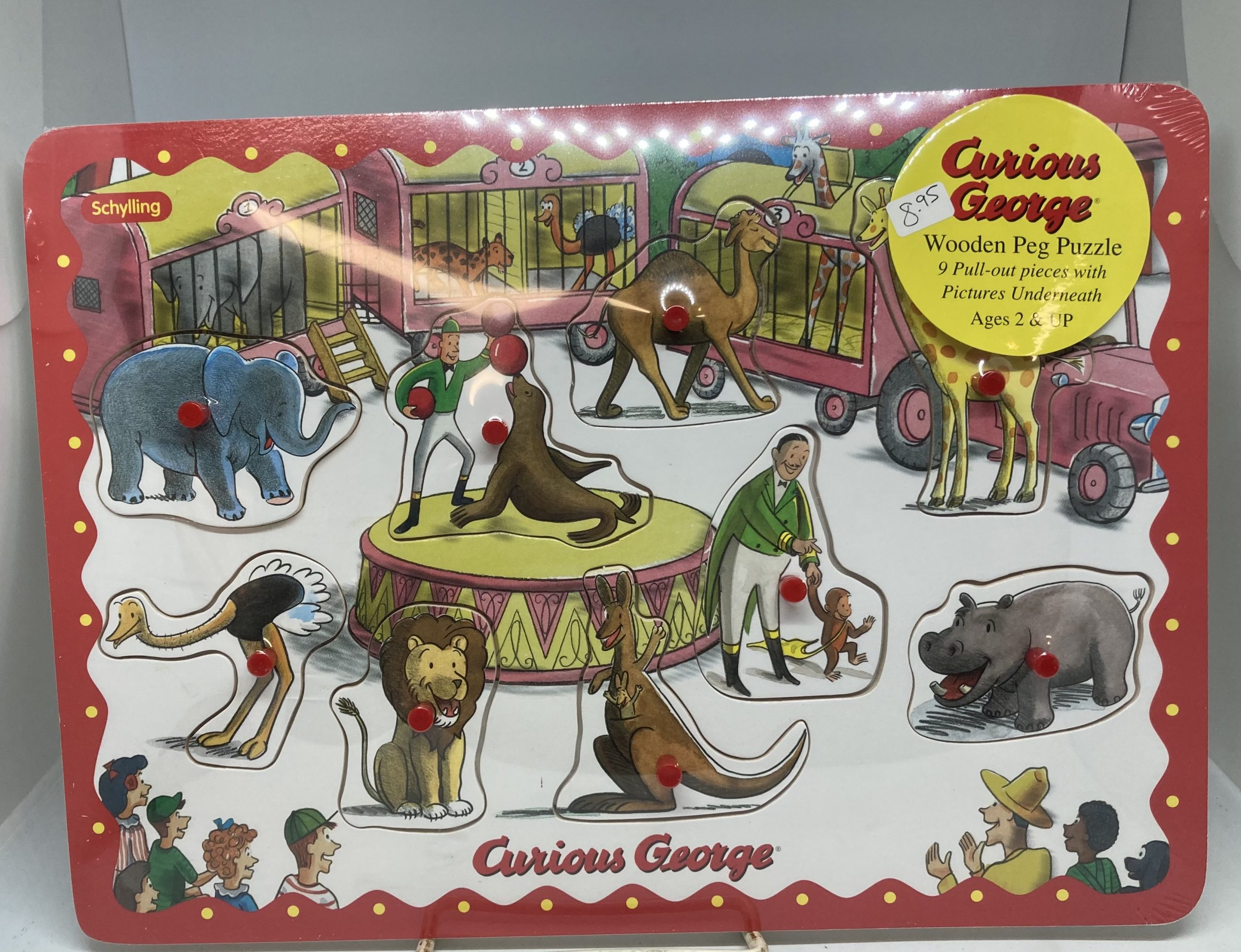 Curious George Wooden Peg Puzzle - The General Store ...