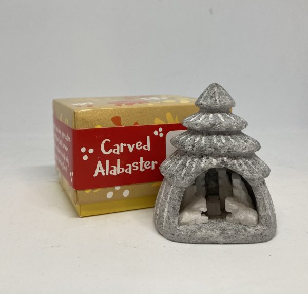 Alabaster Nativity in Grey