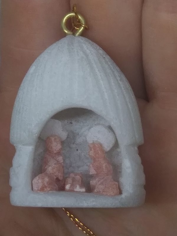 Alabaster Nativity Ornament-6 - Image 4