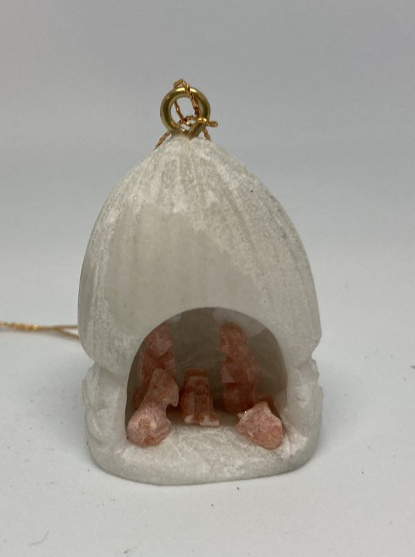 Alabaster Nativity Ornament-6