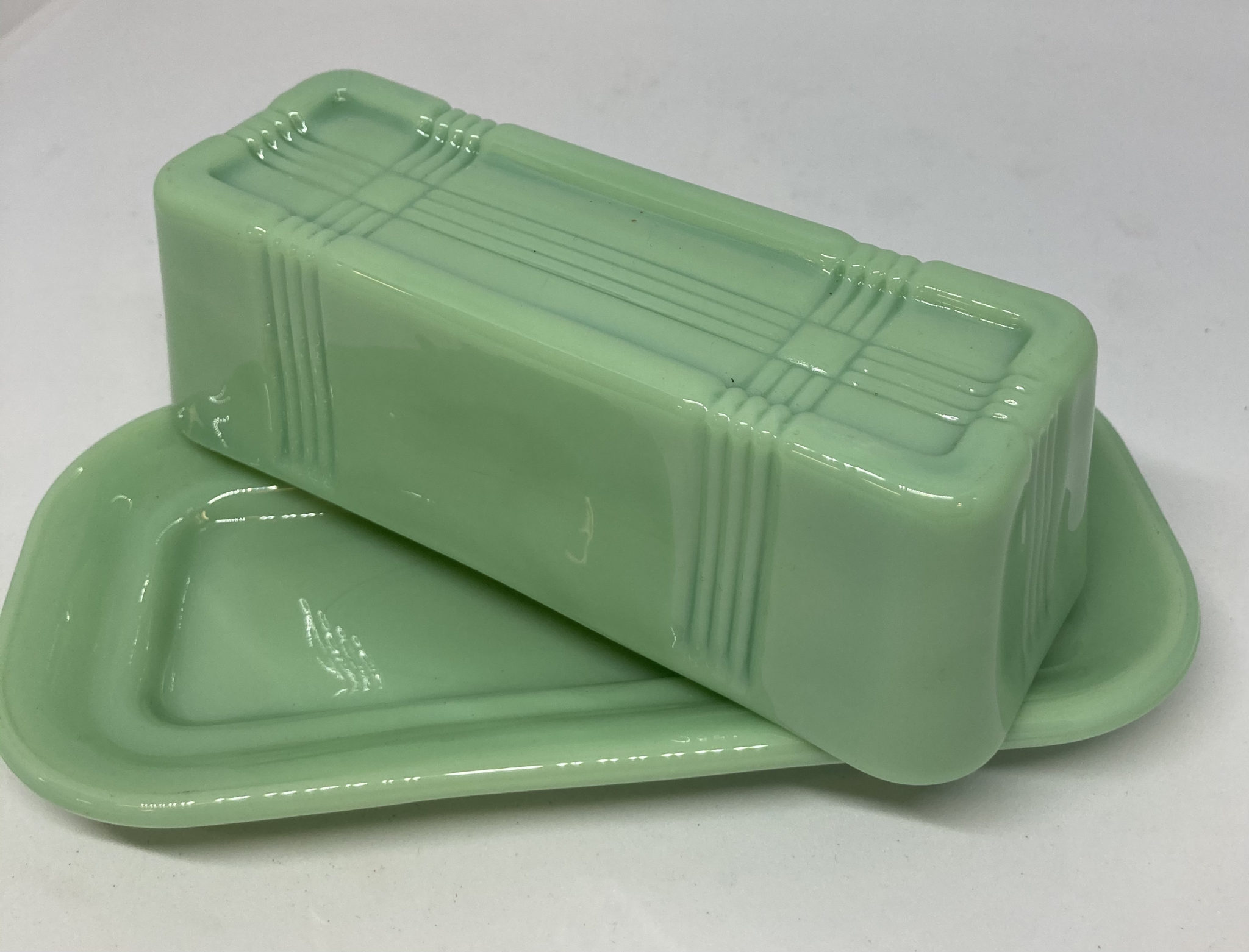 Jadeite Butter Dish - The General Store Tallulah Falls