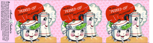 perked up valentine label