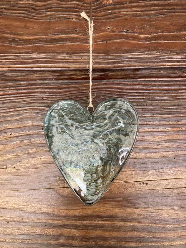 glass heart suncatcher