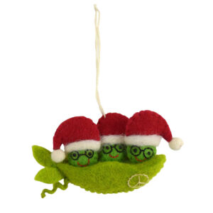 Peas On Earth Felted Ornament