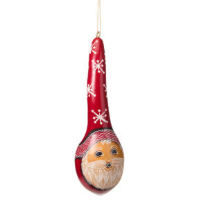 Festive Santa Gourd Ornament