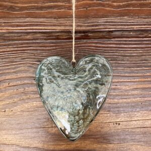 Recycled Glass Heart Suncatcher
